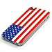 【全11柄】iPhone 4用ケース　ハードカバー　アイフォン4専用　ユニークな国旗柄　アメリカ国旗　Plastic Case / Cover for iPhone 4 液晶保護フィルム　USB充電ケーブル付(1610-7)
