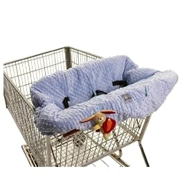 Itzy Ritzy Minky Dot Blue Shopping Cart & High Chair Cover