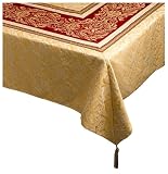 Waterford Table Ashworth 60-by-60-Inch Topper, Gold/Ruby