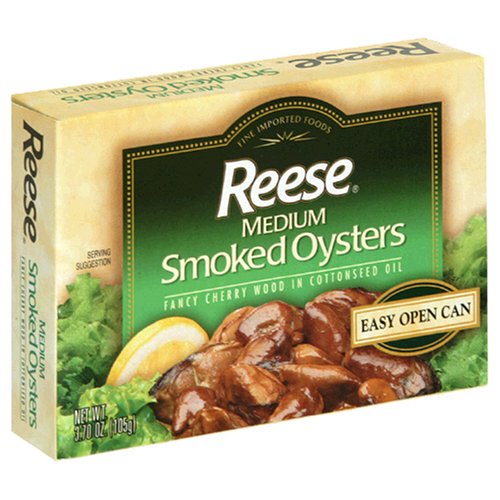 Reese Medium Smoked Oysters, 3.7-Ounce Cans (Pack of 20) by Reese