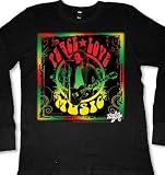 Bob Marley Peace Love and Music Mens Thermal Shirt, Radio Days Officially Licensed Bob Marley Men's Long Sleeve Thermal Style Shirt