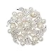 BESSKY 2015 Hot Sell Fashion Noble All-match Rhinestone Pearl Prom Brooch Pin Jewelry
