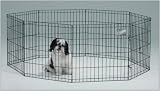 Midwest Black E-Coat 24-Inch-High Exercise Pen with Ground Stakes