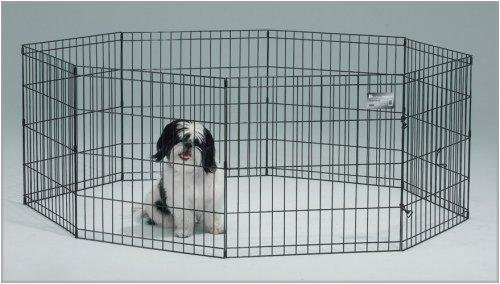 Childrens Toyshop  Pet Supplies : Midwest Black E-Coat 36-Inch-High Exercise Pen with Ground Stakes