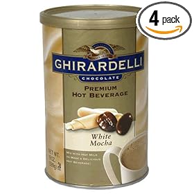 Ghirardelli Chocolate Hot Beverage Mix, White Mocha, 19-Ounce Cans (Pack of 4)