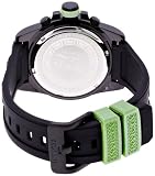 Invicta Mens 12156 Pro-Diver Chronograph Black Dial Black Polyurethane Watch with Blue Impact Case