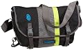 Timbuk2 D-Lux Race Stripe Laptop Messenger Bag,Black/Gunmetal/Lime-Aide,M