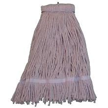 Zephyr Shineup 4-Ply Cotton Screwflat Cut End Mop Head with Fantail (Pack of 12)