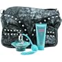 Curious by Britney Spears for Women, Set (Eau De Parfum Spray 3.3 Ounce, Body Souffle 3.3 Ounce, Black Studded Messenger Bag)