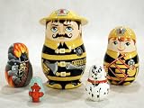 Review Golden Cockerel  / Fireman Russian Nesting Doll 5pc./5