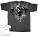 Search : Batman the Dark Knight Shining Silver Metallic Charcoal Mens T-shirt