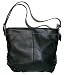 Authentic Coach Black Pebbled Leather Duffle Shoulder Bag 15064