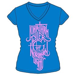 Jonathan Tyler & the Northern Lights - Women's Blue V-Neck Logo T-Shirt