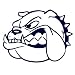 Bulldog Temporary Tattoos (Blue/White)