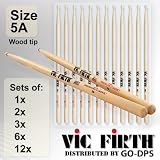 (1 Pair) 5A Drum Sticks - American Classic ® VIC FIRTH