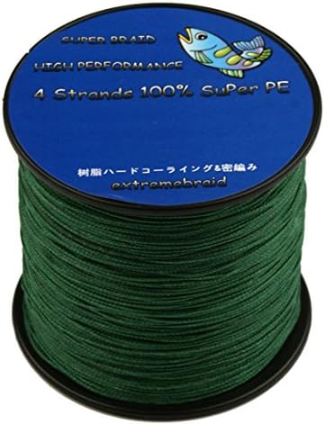 extremebraid PE braided 100 M 180 LB dark green line for fishing