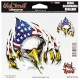 4 Pack Lethal Threat Decals Rip-n-Tear Eagle #LT00107 4.5in x 5in by Lethal Threat Designs