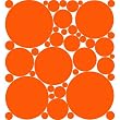 Totally Orange Polka Dot Peel & Stick Wall Pops Stickers