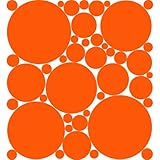 Totally Orange Polka Dot Peel and Stick Wall Pops Stickers