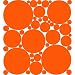 Totally Orange Polka Dot Peel & Stick Wall Pops Stickers