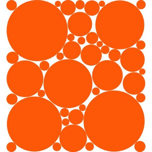 Totally Orange Polka Dot Peel & Stick Wall Pops Stickers