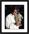 Rafael Nadal Tennis Framed 8x10 Photograph 2008 Wimbledon with Trophy