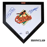 Miguel Tejada and Brian Roberts Dual Signed Orioles Mini Home Plate