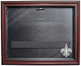 NFL New Orleans Saints Removable Face Jersey Display -Mahogany with Museum Quality UV Upgrade