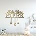 Personalized baby nursery sign & toddler room wall decor custom aluminum last name sign