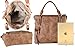 Diophy Soft PU Leather Tote Accented with Two Studded Décor Buckles in Front and Zippered Pockets on Both Side Womens Purse Handbag OB-3731