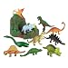 Dinosaur Bucket Playset: 10 Dino 5 inch Figures with Mountain and Huge Playmat
