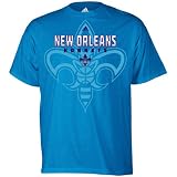 New Orleans Hornets Adidas Blue Primetime Big Logo T-Shirt