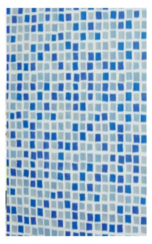 Carnation Home Fashions 6-Feet by 6-Feet Vinyl Print Shower Curtain, Mosaic Blue