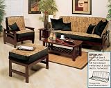 Futon Furniture Set in Walnut - Montego - FSET-7