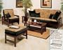 Futon Furniture Set in Walnut - Montego - FSET-7