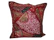 Floor Cotton Pillow Covers Carmine Moti Bead Cushion Cover 24 Inch