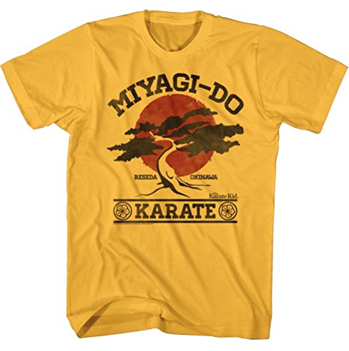 Karate Kid Miyagi-Do It Again Mens Gold T-shirt