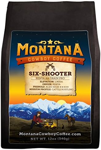 Montana Cowboy Coffee - SIX-SHOOTER, Whole Bean 12oz