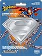 Superman Shield Stainless Steel Silver Emblem 1 pc