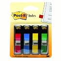 Post-it 683-4 Index Mini 12,7x43,7 mm, Inh.4, rot/blau/gr&uuml;n/gelb