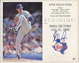 Nolan Ryan Autographed/Signed 8x10 Photo Card