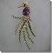 Purple Jewelled Bird Pin B3L22