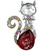 Jewelry : Sassy Colorful Studded Cat Animal Pin Brooch