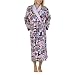 Nick & Nora® Womens Fleece Robe - Purple Snow Owls XXL/XXXL