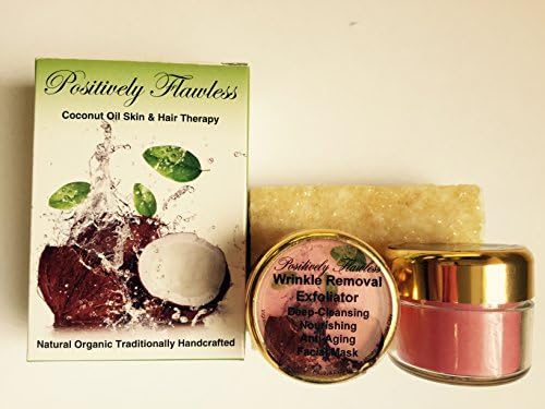 Facial Mask Exfoliation Complete Program with All Natural Papaya Extract in Coconut Oil, Dead Skin Loosening and Wrinkle-removal with Papaya Extract in Coconut Oil Soap, And, Raw Sugar Exfoliation with Raw Sugar in Coconut Oil to Finish and Rinse Skin with Oil Restoration, Hydration and Penetrating Moisturizer for a Beautiful Youthful Skin.