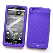 Motorola DROID X MB810 & Droid X2 MB870 (Verizon) Skin Case Protector Soft Silicone "Basket Weave Texture Grip" Purple