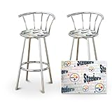 2 Pittsburgh Steelers NFL Football Themed Specialty / Custom Chrome Barstoo ....