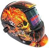 Welding Helmet - Flames / Skull - Auto-Darkening - Solar/C.P.S