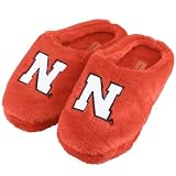 Nebraska Cornhuskers Red Ladies Fuzzy Slippers