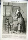 SUELE A LA MAISON by BISSCHOP Antique Print 1864 ART